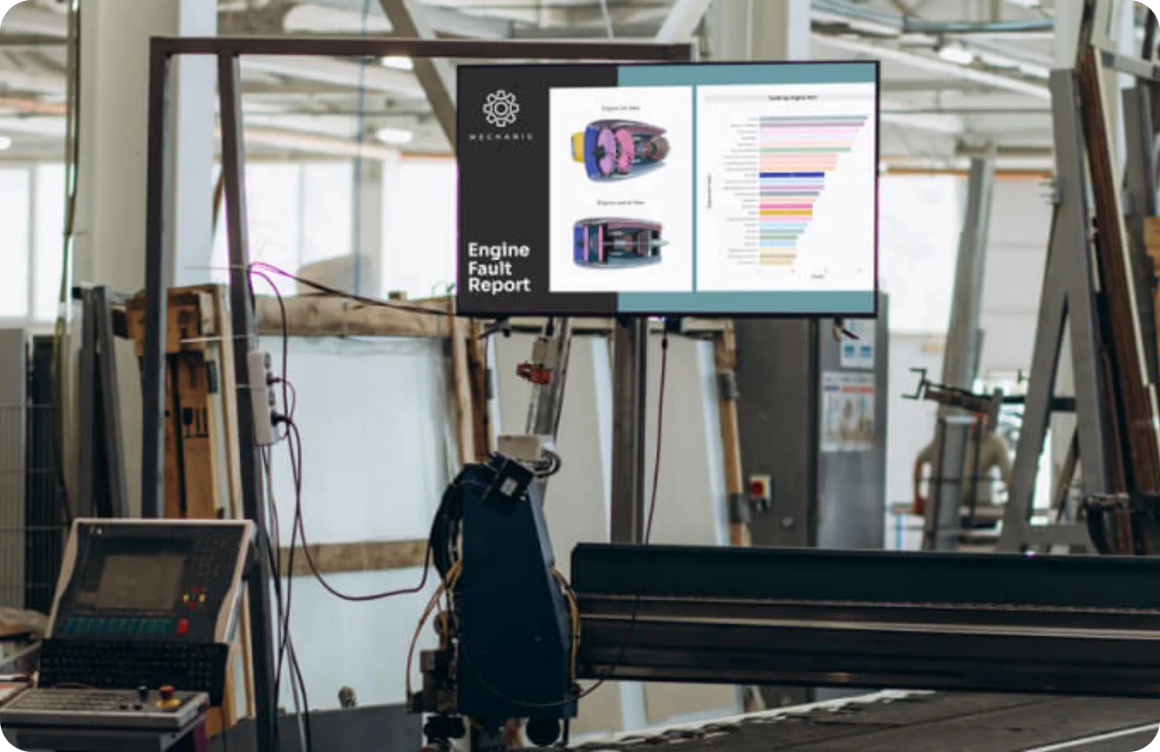 Display screen showing production information