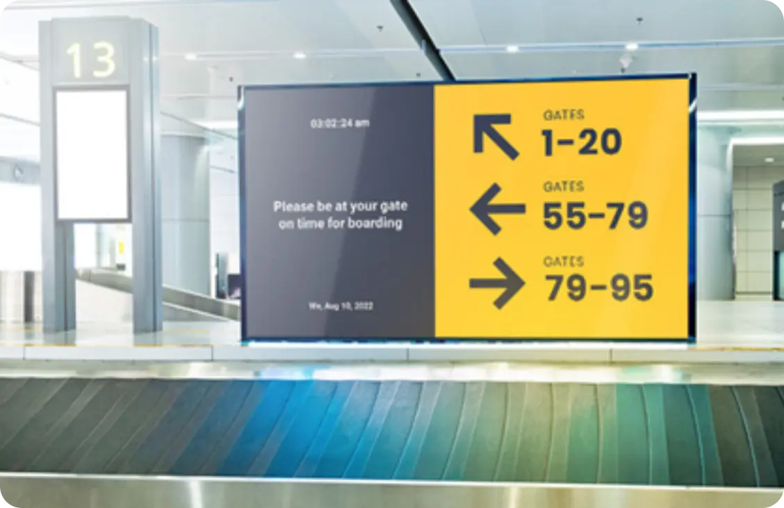 Signage for Airport Wayfinding | Wioplex
