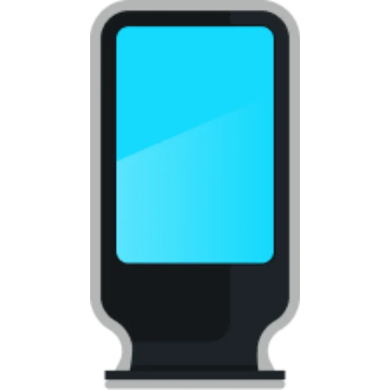 Vector illustration of a digital signage kiosk