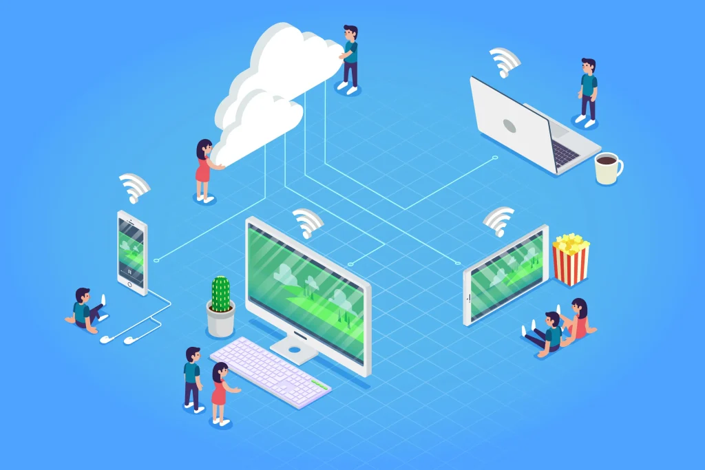 Multiple devices using the cloud software